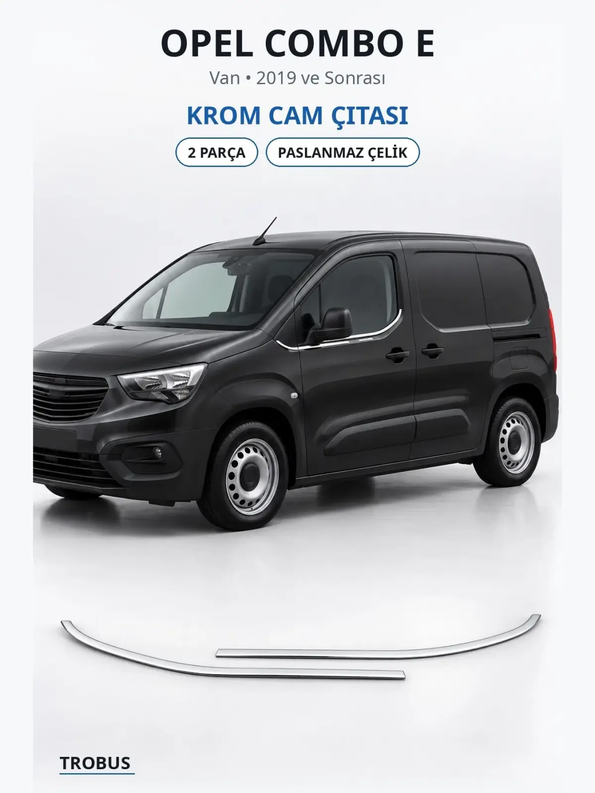 Opel Combo E krom cam çıtası 1