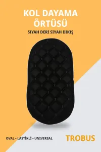 Siyah Deri Siyah Dikiş