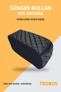 Siyah Deri Siyah Dikiş