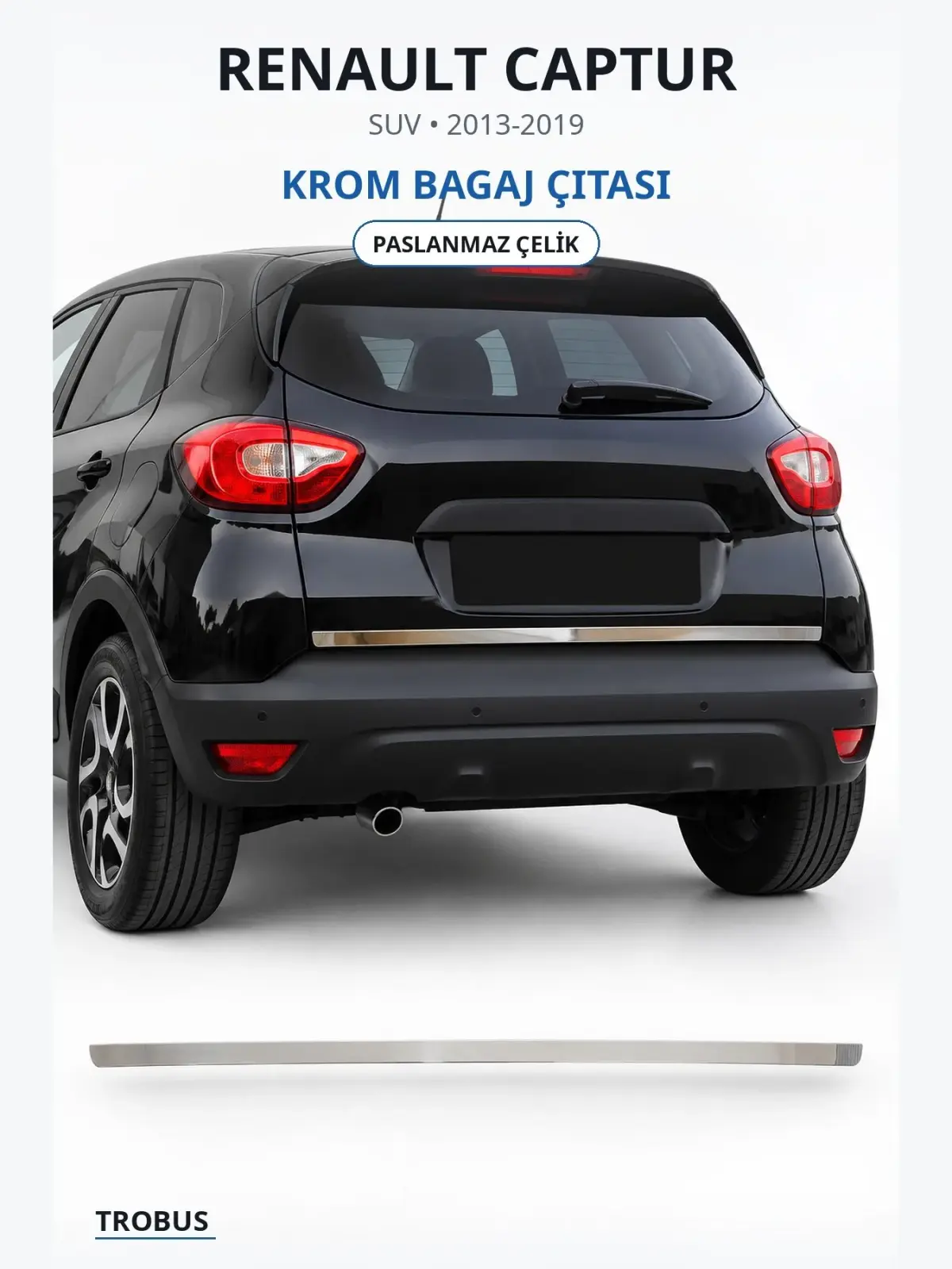 Renault Captur krom bagaj çıtası 1