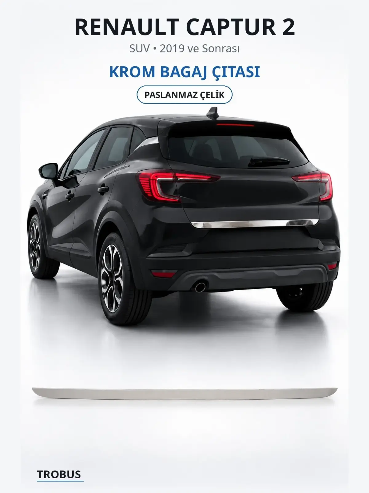 Renault Captur 2 krom bagaj çıtası 1