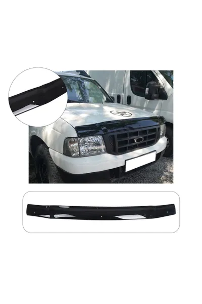 Ford Ranger 2002-2006 Uyumlu Kaput Rüzgarlığı Ön Kaput Koruma ABS Parlak Siyah