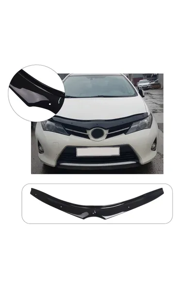 Toyota Auris 2012-2018 Uyumlu Kaput Rüzgarlığı Ön Kaput Koruma ABS Parlak Siyah