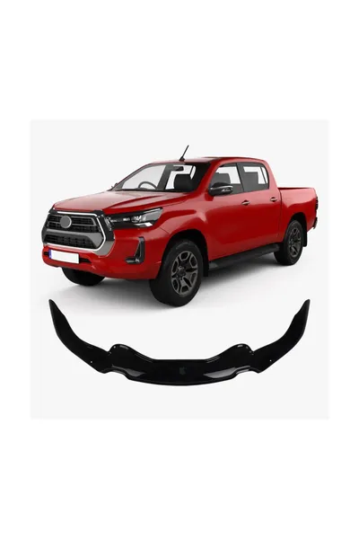 Hilux Yarasa Model 2020 Uyumlu Kaput Rüzgarlığı Ön Kaput Koruma ABS Parlak Siyah