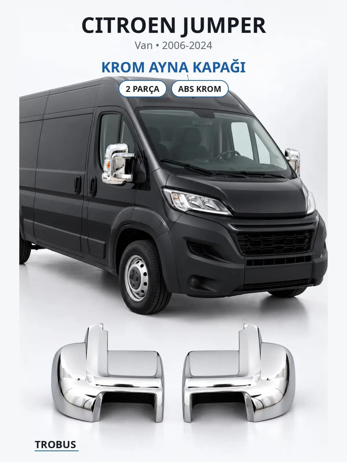 Citroen Jumper krom ayna kapağı 1