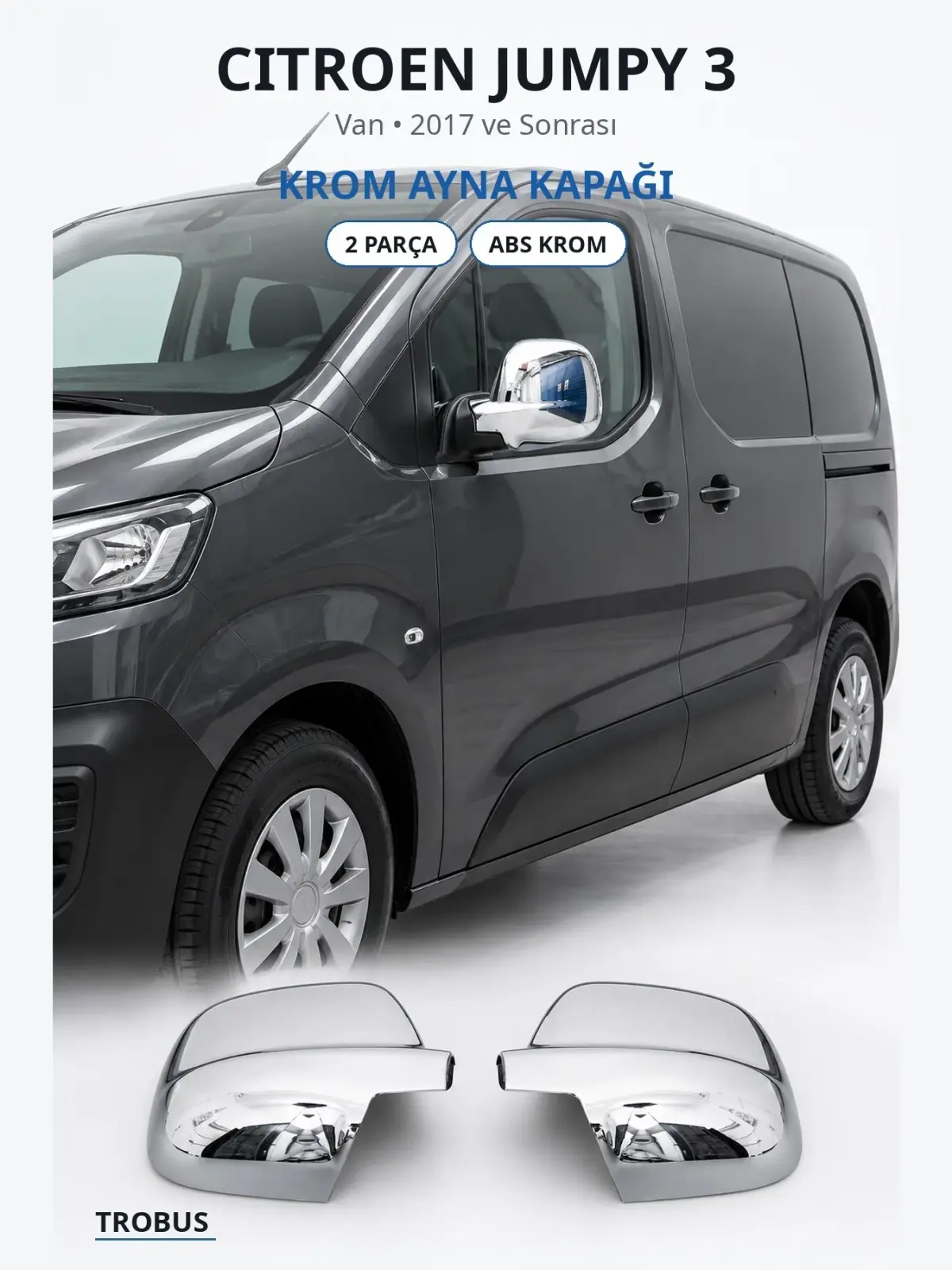 Citroen Jumpy 3 krom ayna kapağı 1