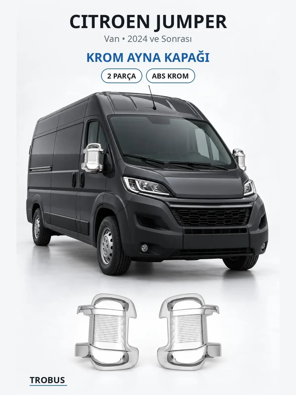 Citroen Jumper krom ayna kapağı 1