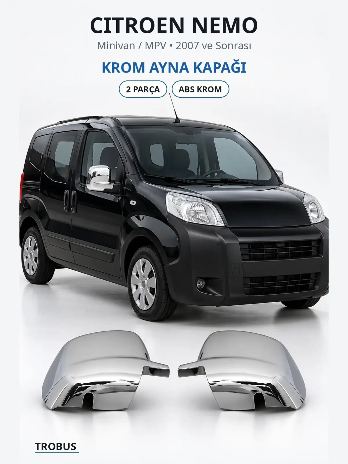 Citroen Nemo krom ayna kapağı 1