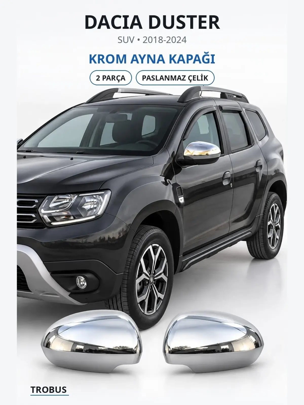 Dacia Duster krom ayna kapağı 1
