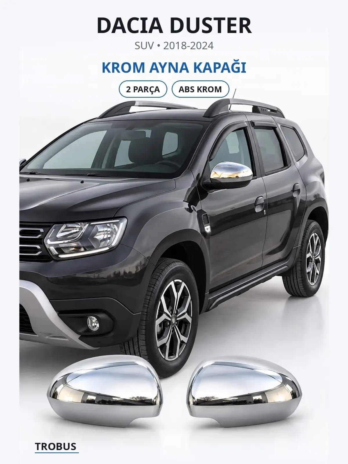 Dacia Duster krom ayna kapağı 1