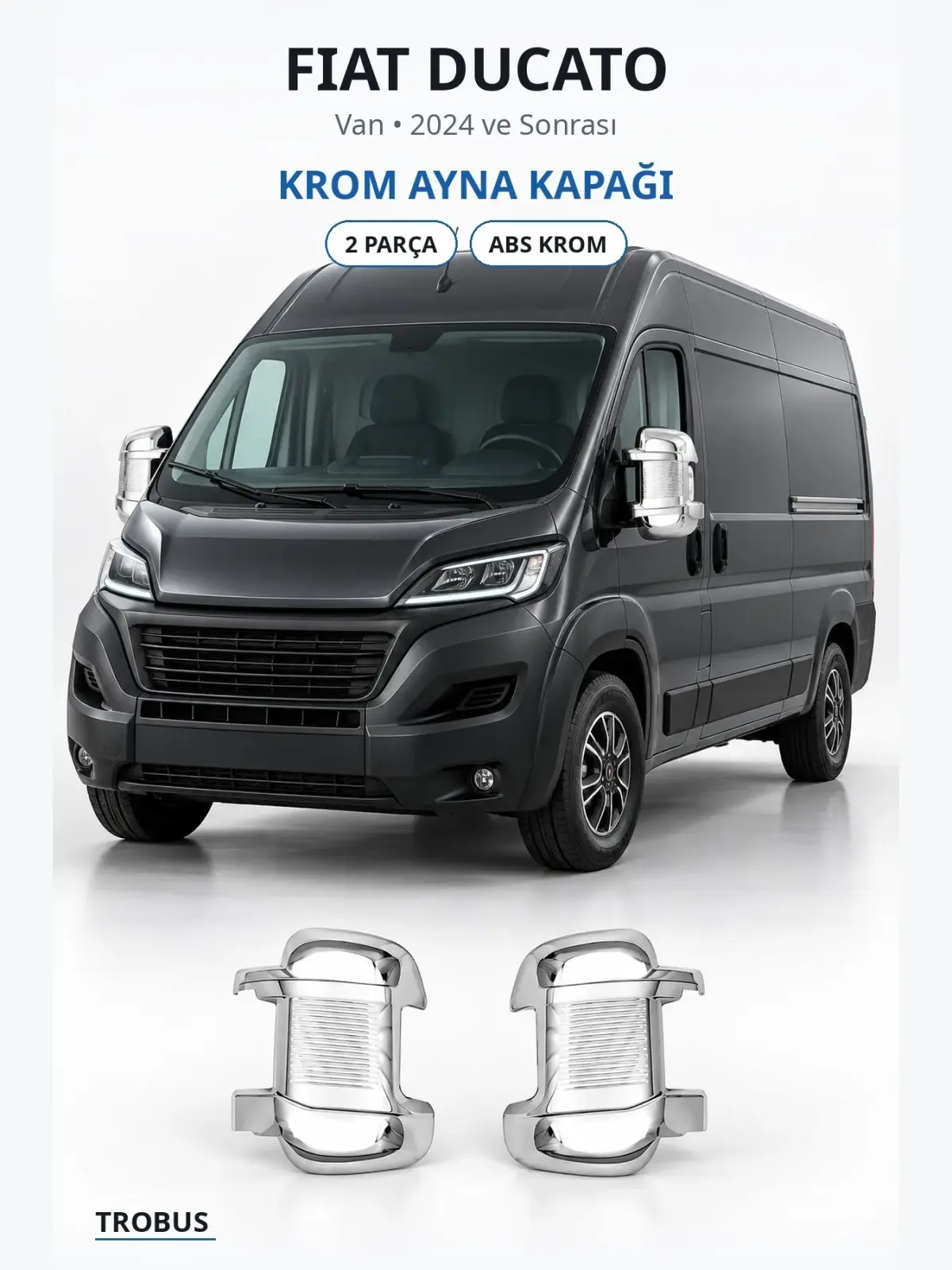 Fiat Ducato krom ayna kapağı 1