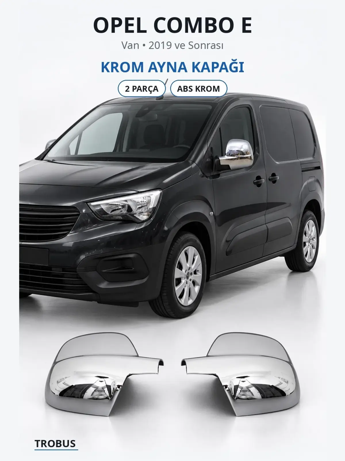 Opel Combo E krom ayna kapağı 1