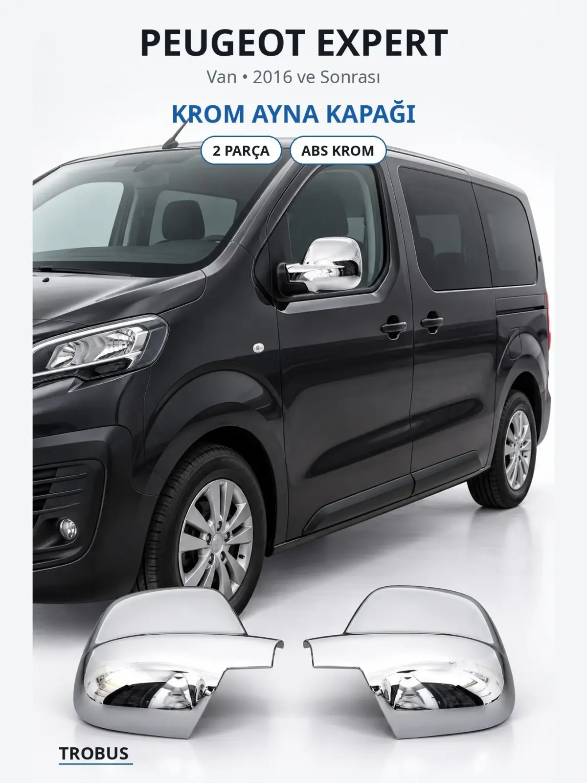 Peugeot Expert krom ayna kapağı 1