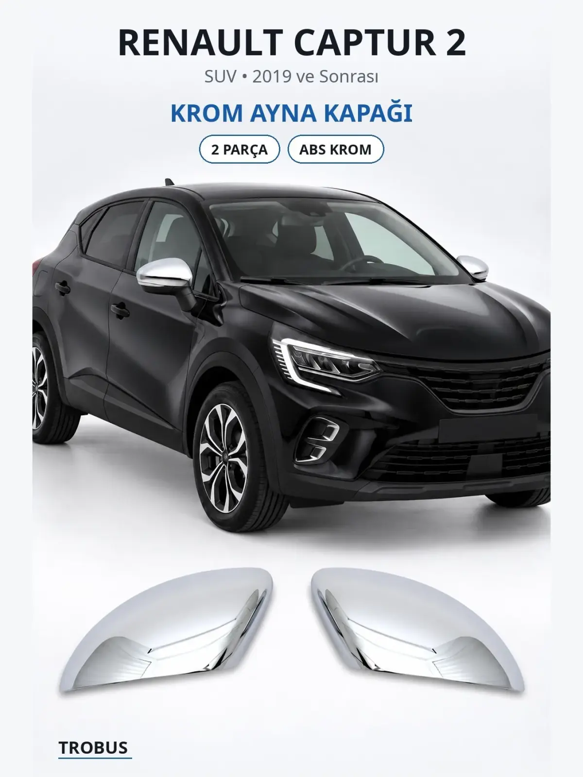 Renault Captur 2 krom ayna kapağı 1