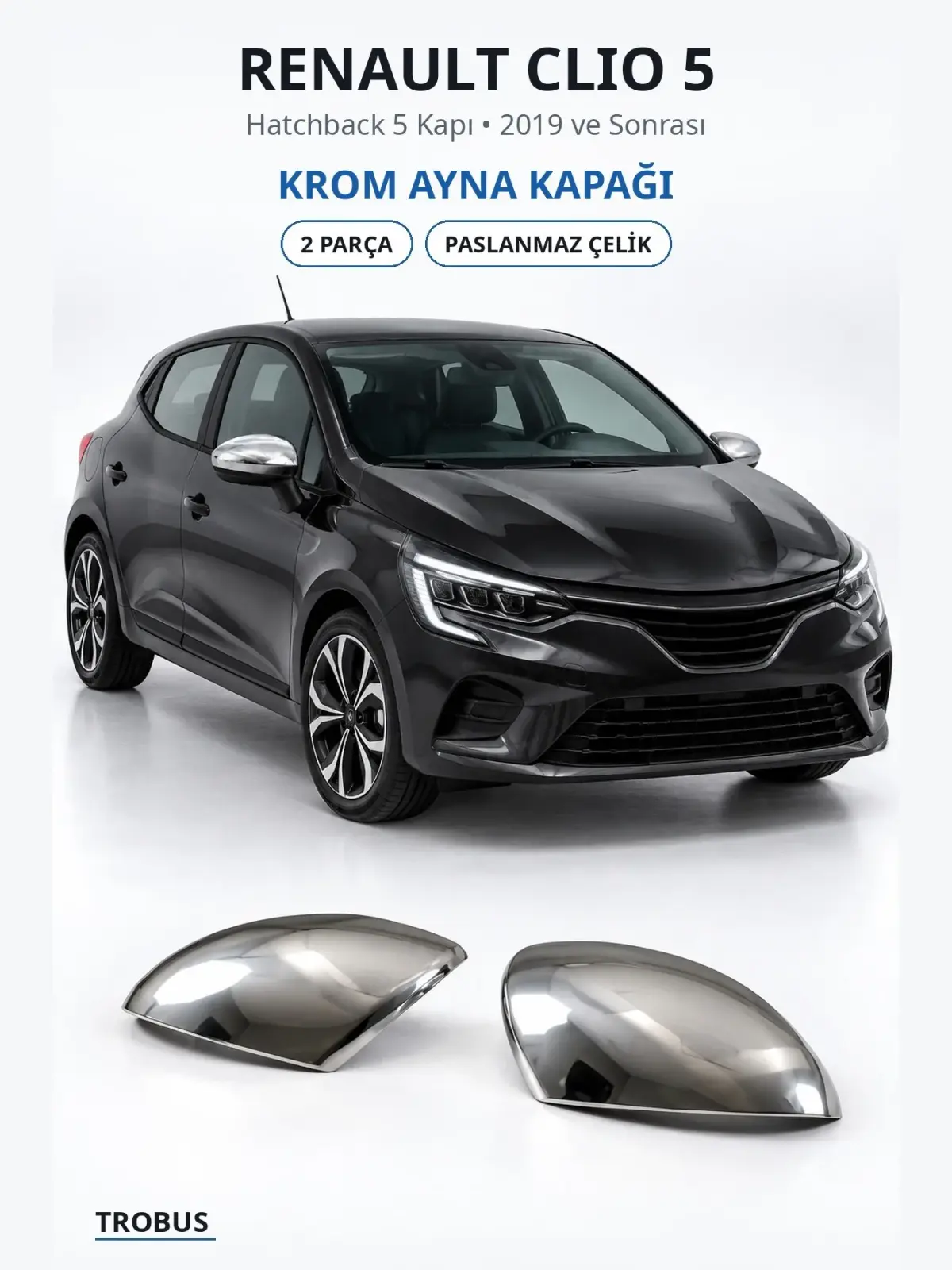Renault Clio 5 krom ayna kapağı 1