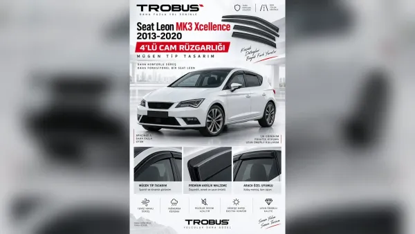 Seat Leon Koltuk Kılıfı ve Cam Rüzgarlığı: Mk3 ve Mk4 Araca Özel Kalıp