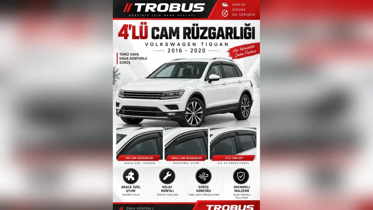 Volkswagen Tiguan Rehberi: Koltuk Kılıfı, Paspas Seti, Bagaj, EVA