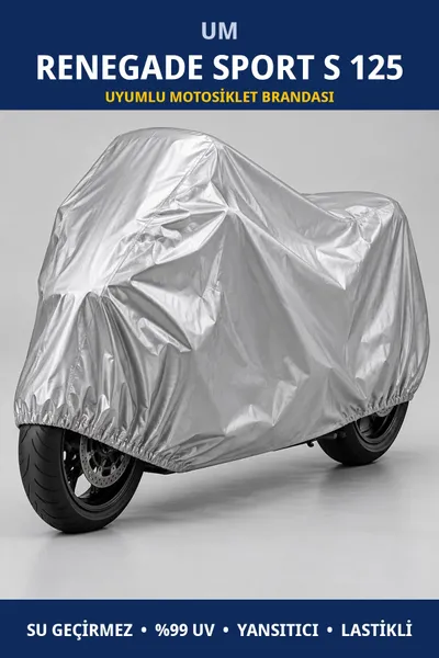 Um Renegade Sport S 125 Uyumlu Motosiklet Brandası – Su Geçirmez, UV Korumalı, Lastikli