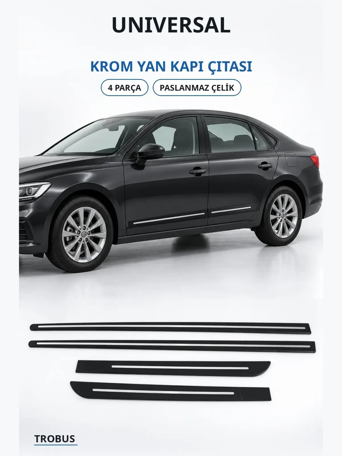 Universal krom yan kapı çıtası 1