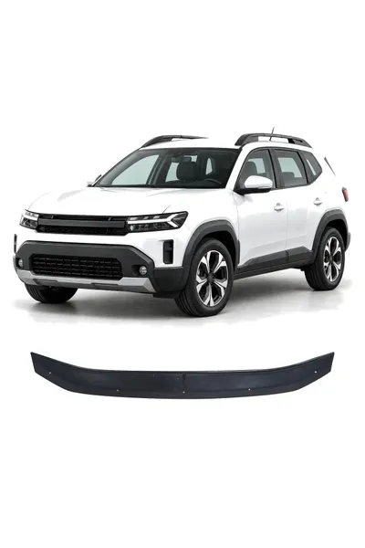 Renault Duster 2024 ve Sonrası Uyumlu Kaput Rüzgarlığı Ön Kaput Koruma ABS Parlak Siyah