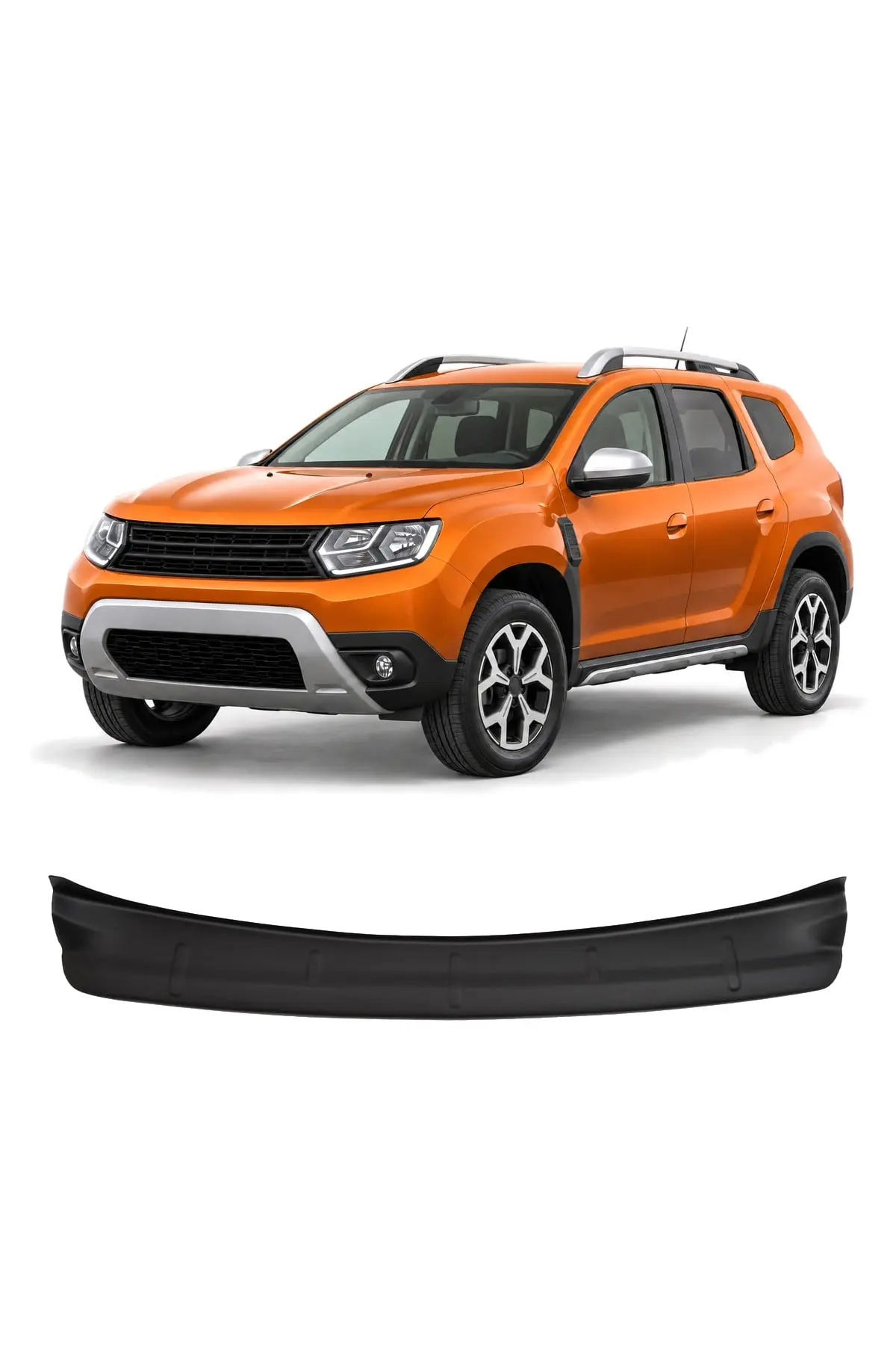 Dacia Duster 2018-2024 Uyumlu Arka Tampon Eşiği Koruma ABS Mat Siyah (1)