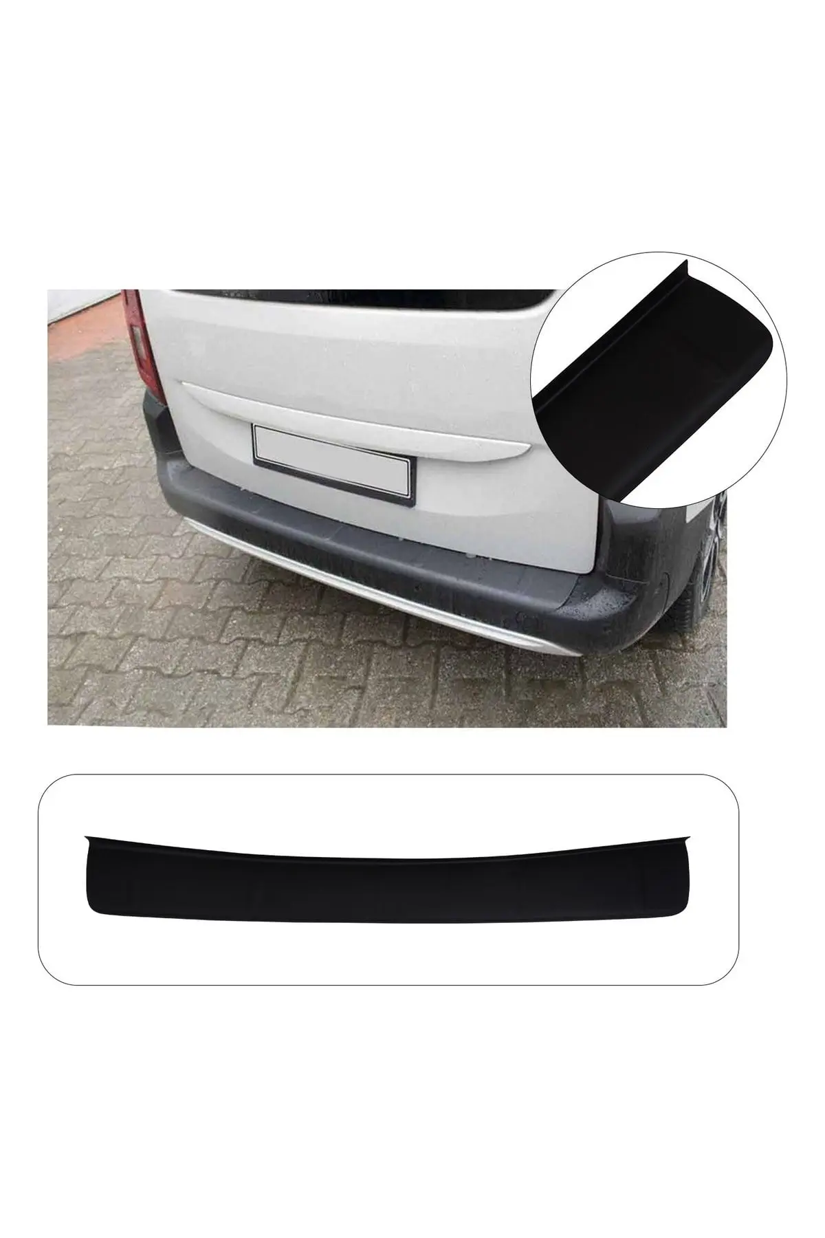 Opel Combo E 2018 ve Sonrası Uyumlu Arka Tampon Eşiği Koruma ABS Mat Siyah (1)