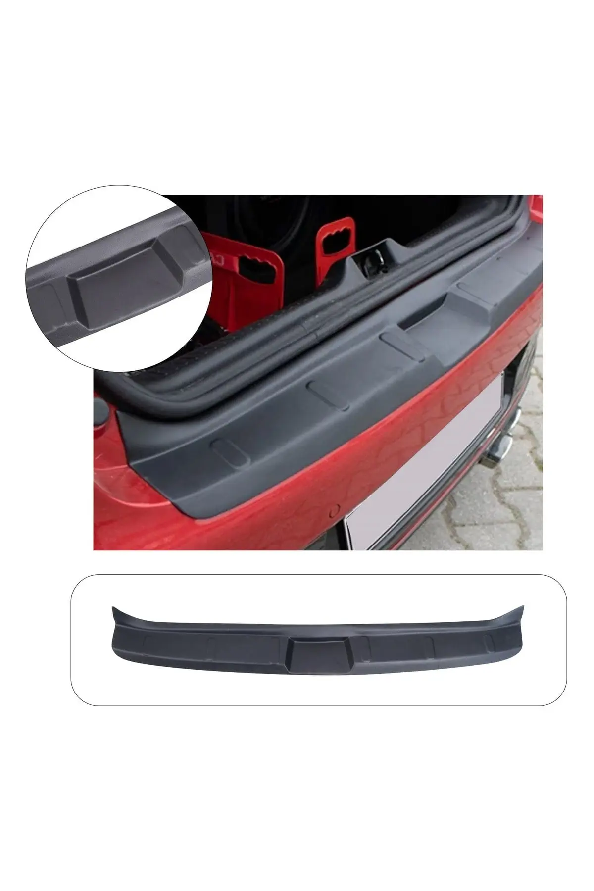 Renault Clio 4 2012-2020 Uyumlu Arka Tampon Eşiği Koruma ABS Mat Siyah (1)