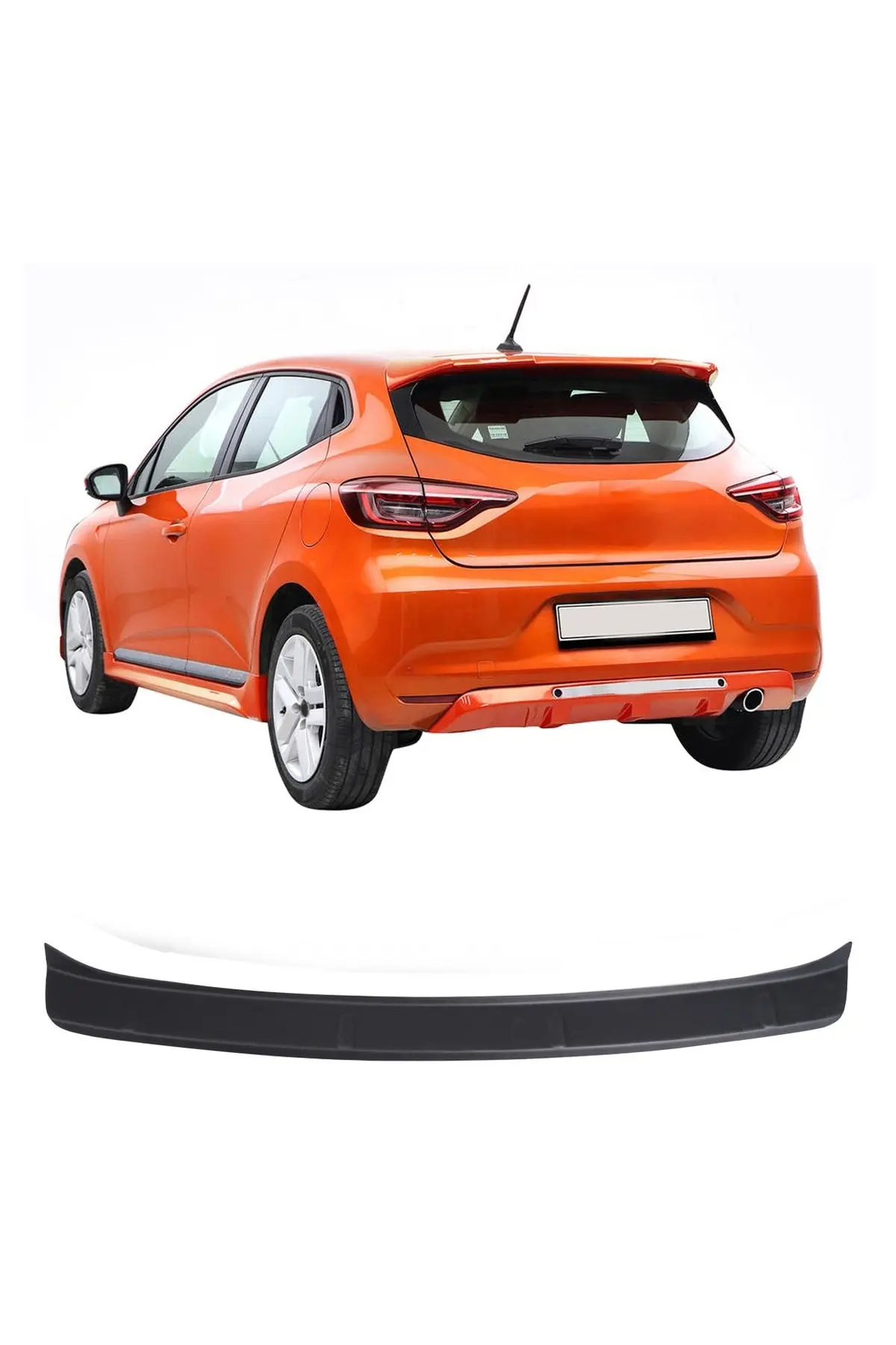 Renault Clio 5 2020 ve Sonrası Uyumlu Arka Tampon Eşiği Koruma ABS Mat Siyah (1)