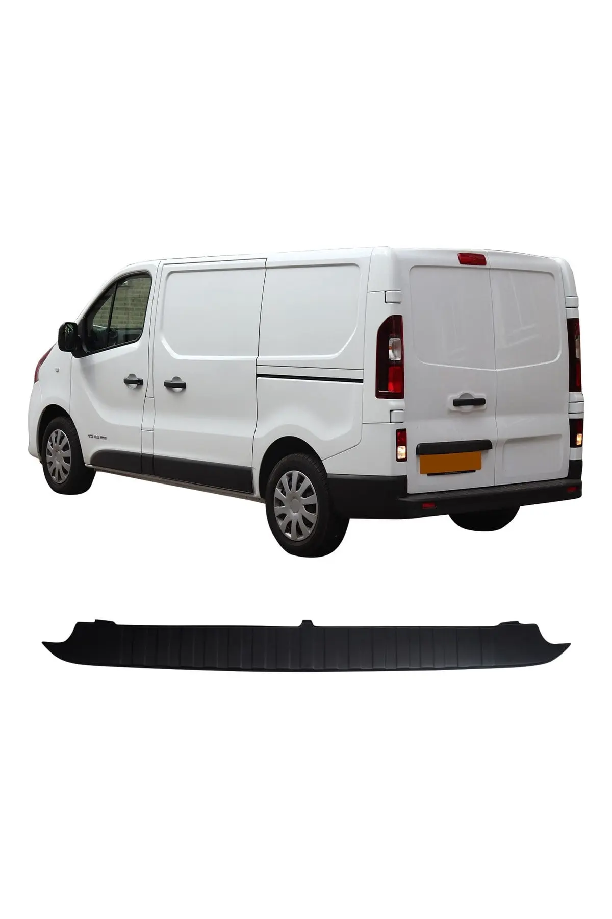 Renault Trafic 2014-2019 Uyumlu Arka Tampon Eşiği Koruma ABS Mat Siyah (1)