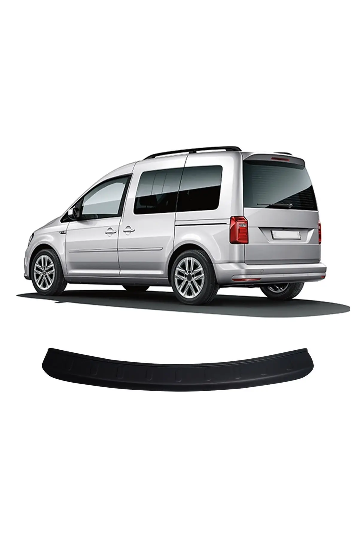 Volkswagen Caddy 2015-2020 Uyumlu Arka Tampon Eşiği Koruma ABS Mat Siyah (1)