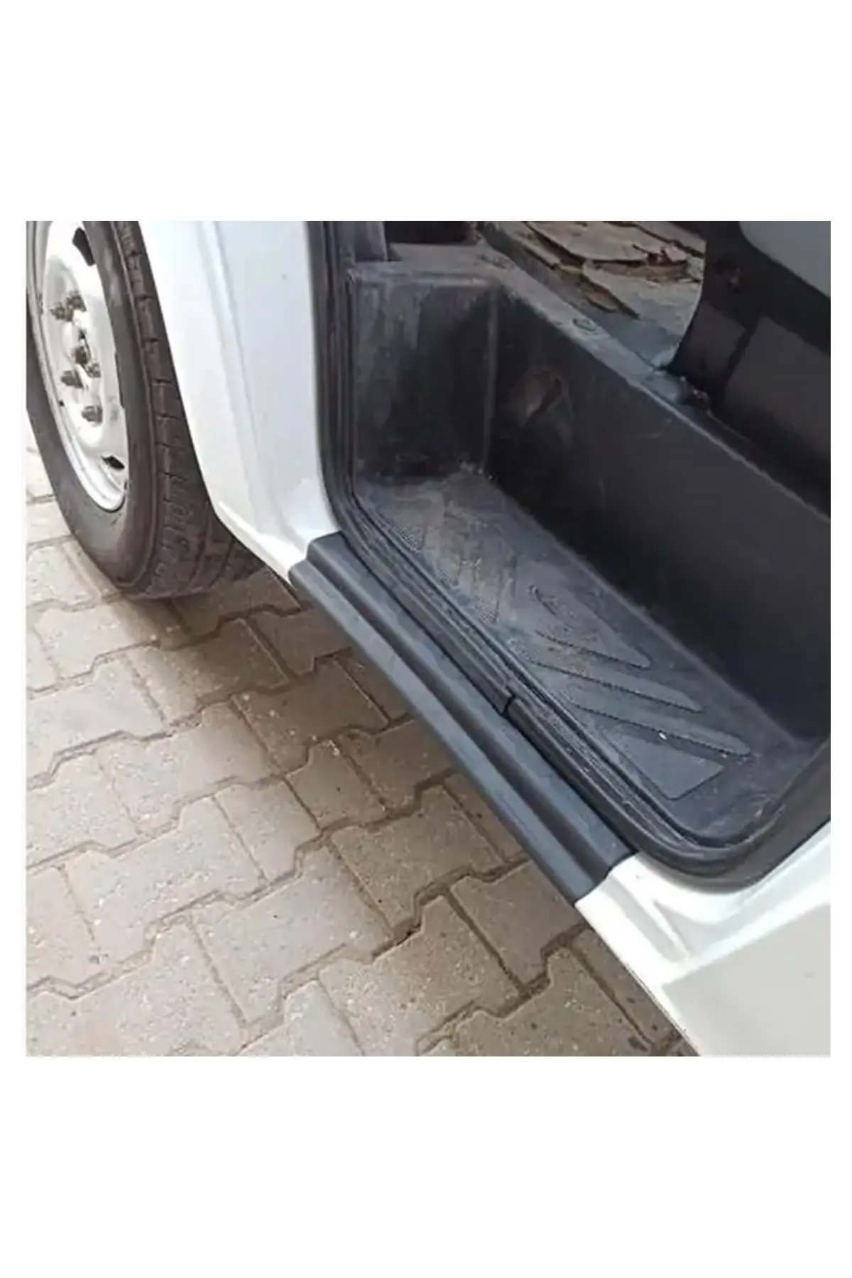 Ford Transit 2006-2013 Uyumlu Kapı Eşiği Koruma ABS 2 Parça Mat Siyah (1)