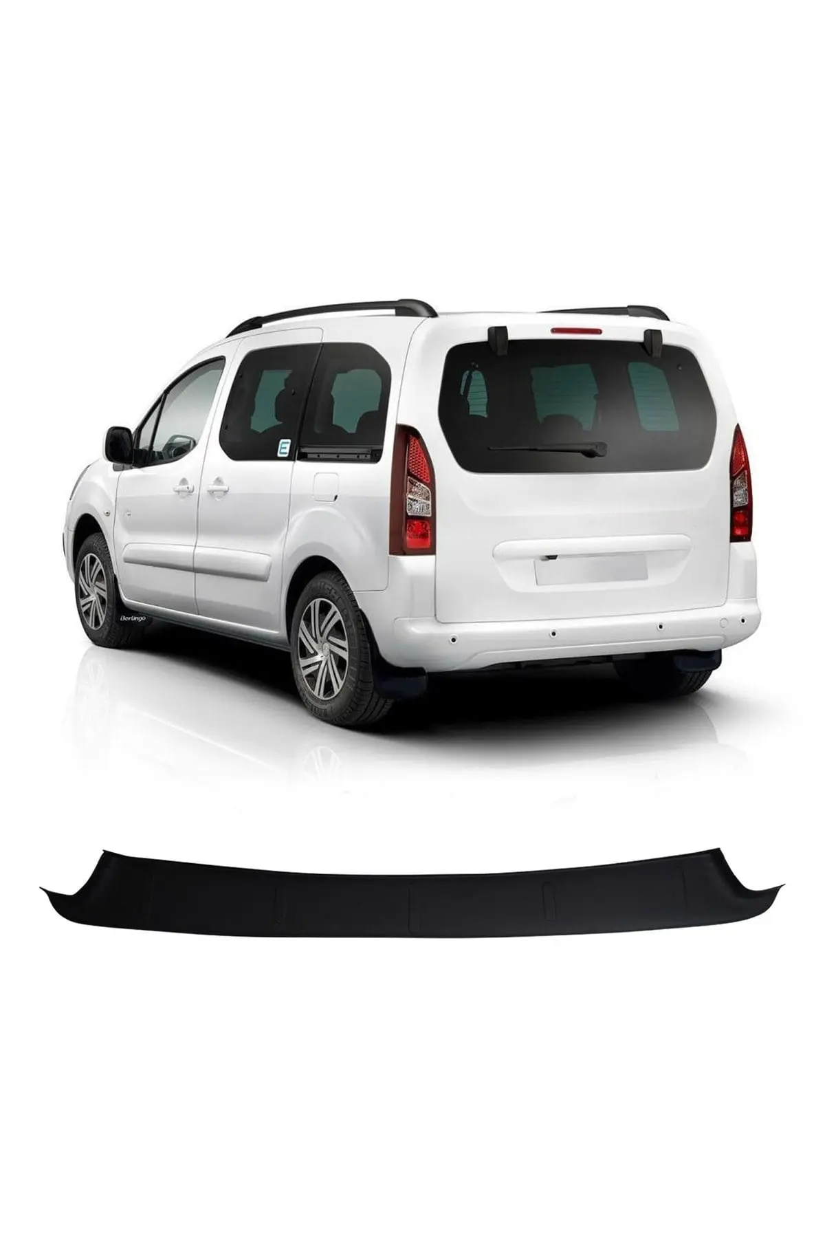 Citroen Berlingo 2009-2018 Uyumlu Arka Tampon Eşiği Koruma ABS Parlak Siyah (1)