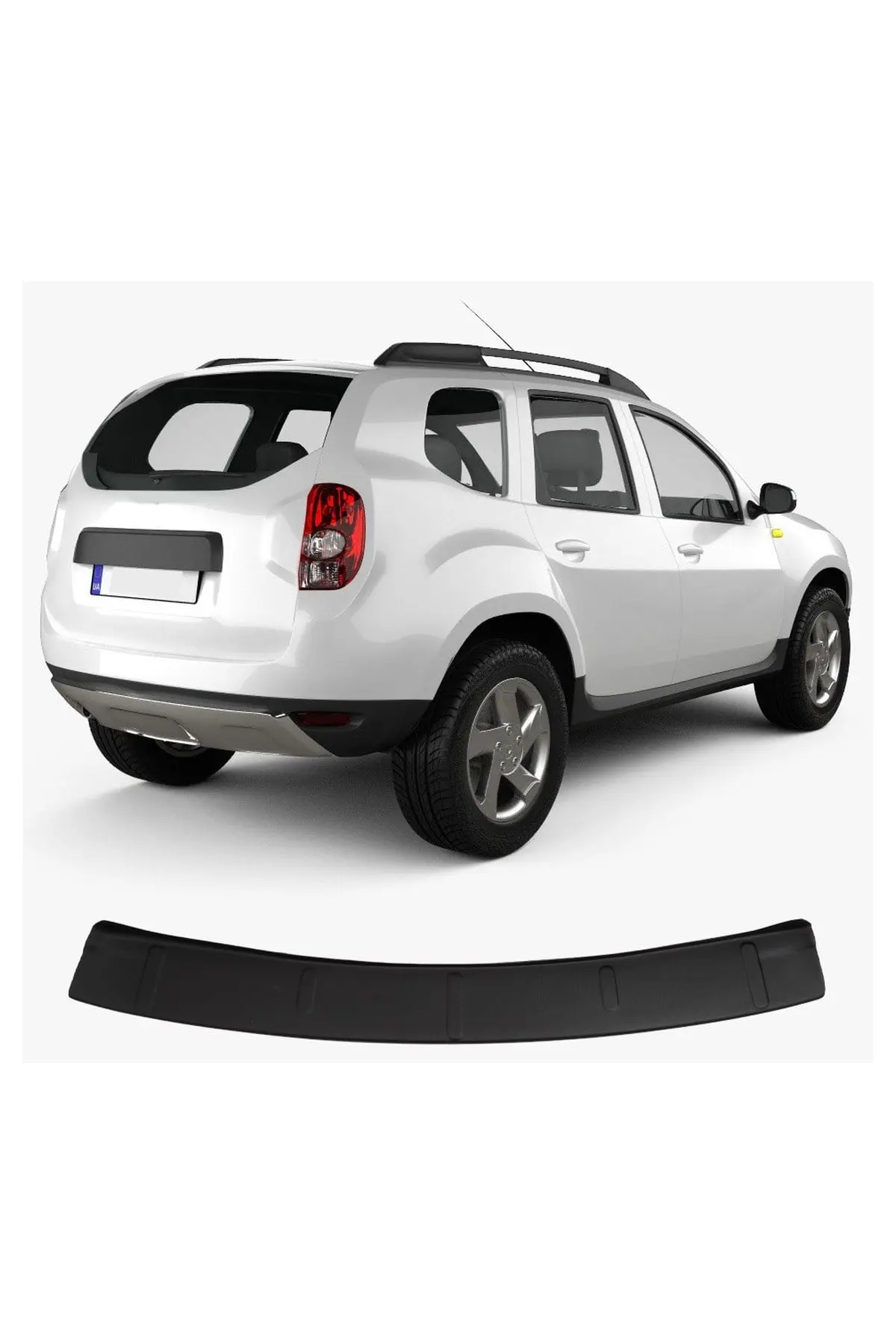 Dacia Duster 2010-2017 Uyumlu Arka Tampon Eşiği Koruma ABS Parlak Siyah (1)