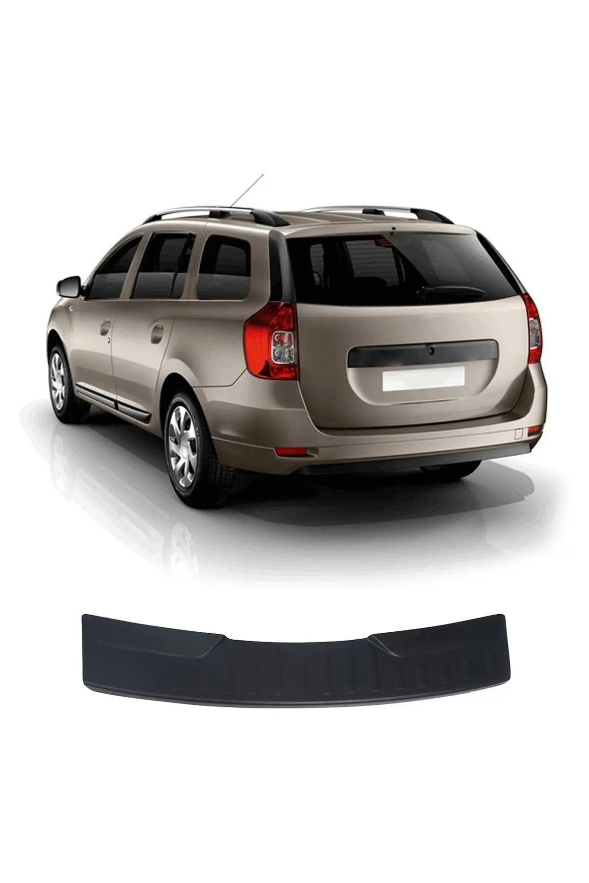 Dacia Logan MCV 2013-2021 Uyumlu Arka Tampon Eşiği Koruma ABS Parlak Siyah (1)