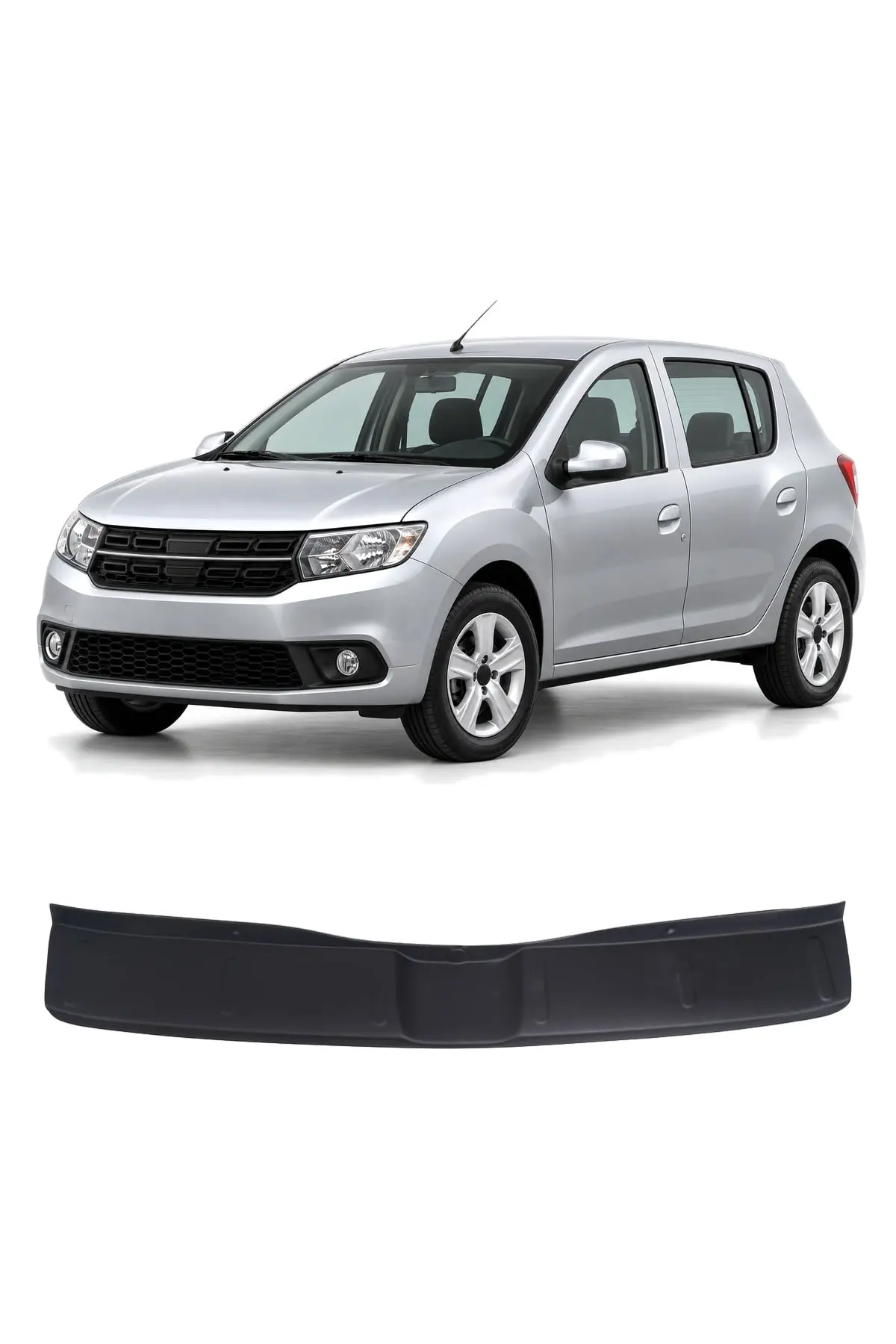 Dacia Sandero 2012-2020 Uyumlu Arka Tampon Eşiği Koruma ABS Parlak Siyah (1)
