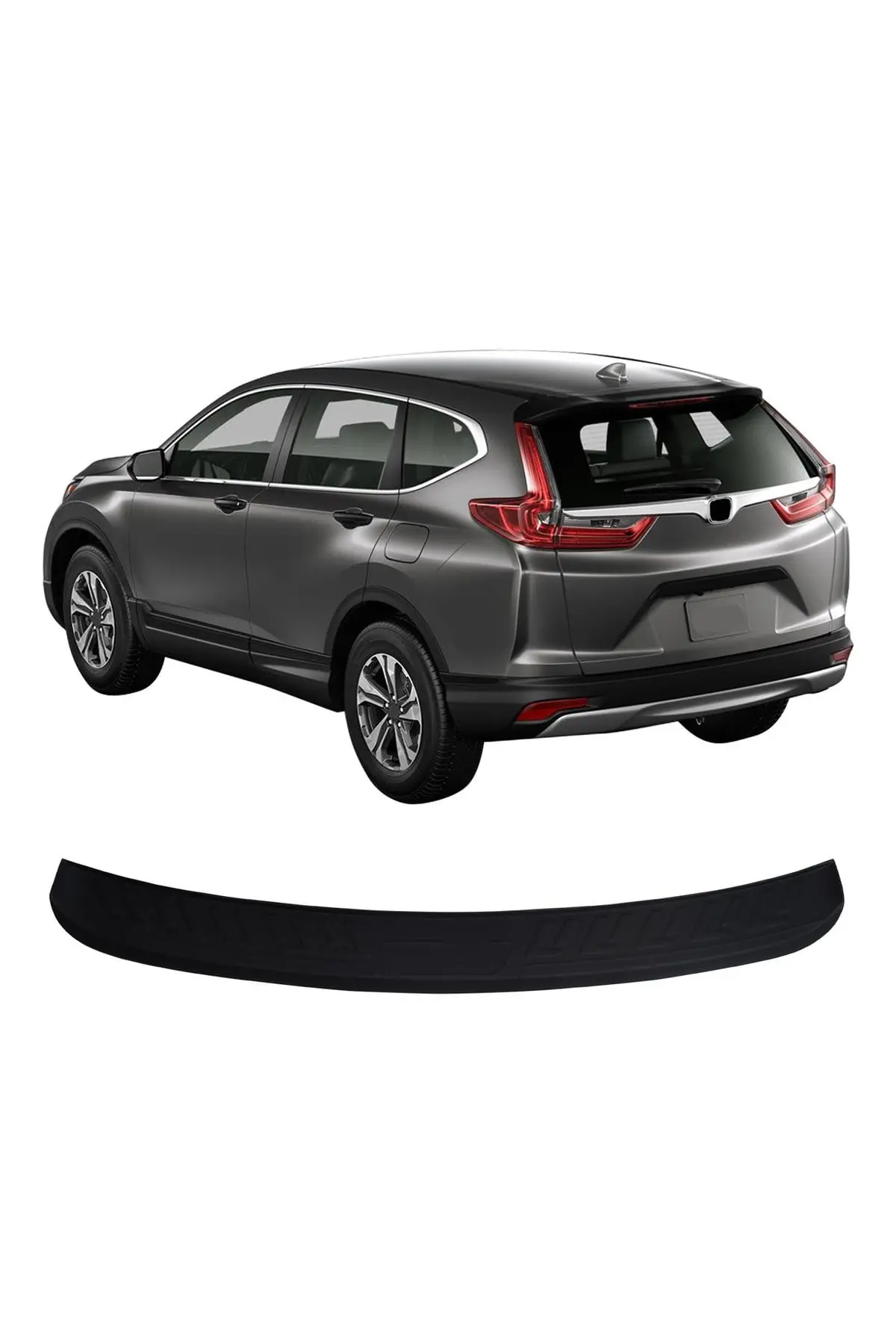 Honda CR-V 2013-2018 Uyumlu Arka Tampon Eşiği Koruma ABS Parlak Siyah (1)