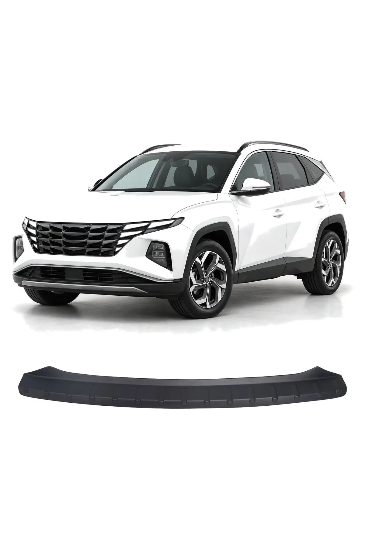 Hyundai Tucson 2021 ve Sonrası Uyumlu Arka Tampon Eşiği Koruma ABS Parlak Siyah (1)