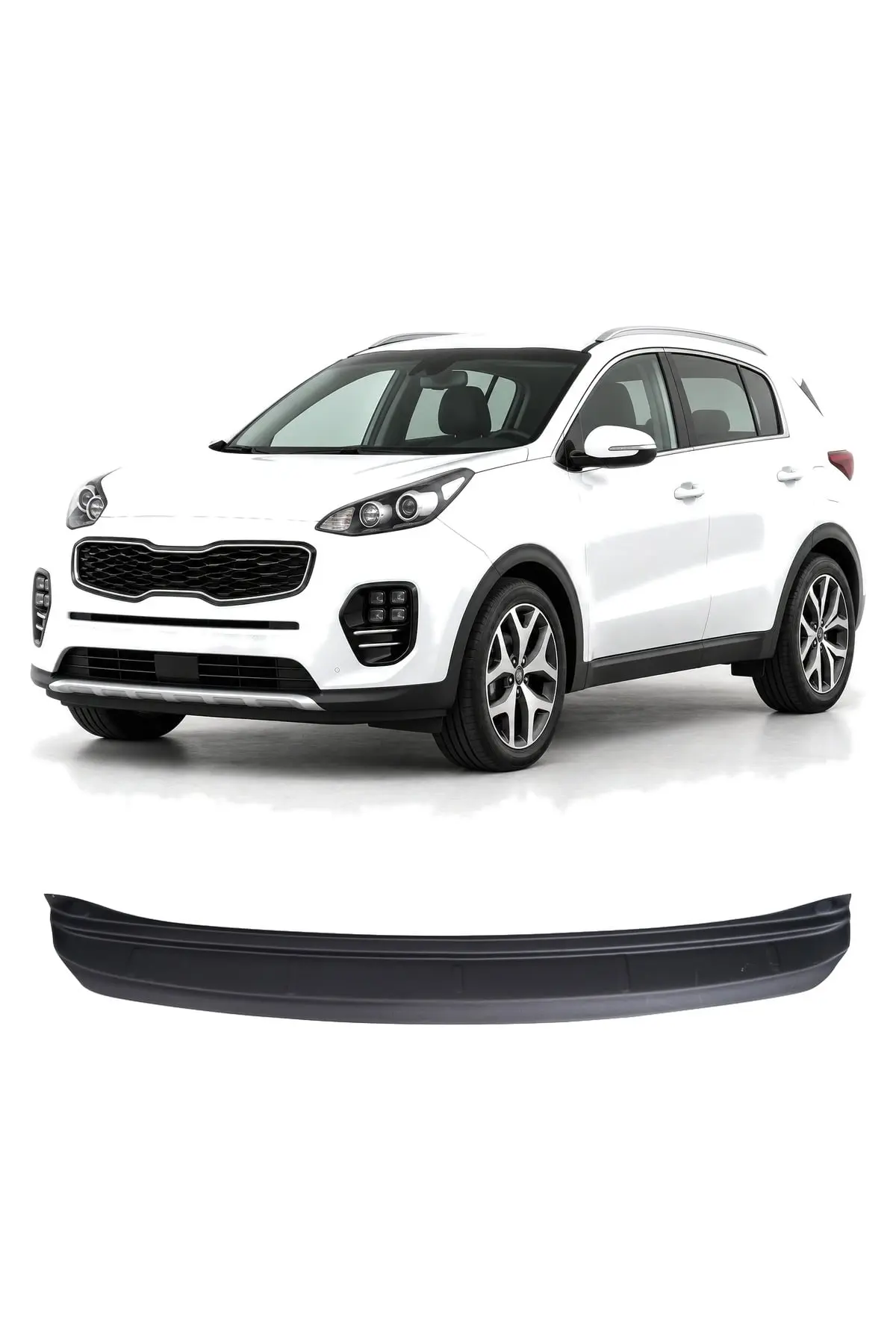 Kia Sportage 2016-2018 Uyumlu Arka Tampon Eşiği Koruma ABS Parlak Siyah (1)