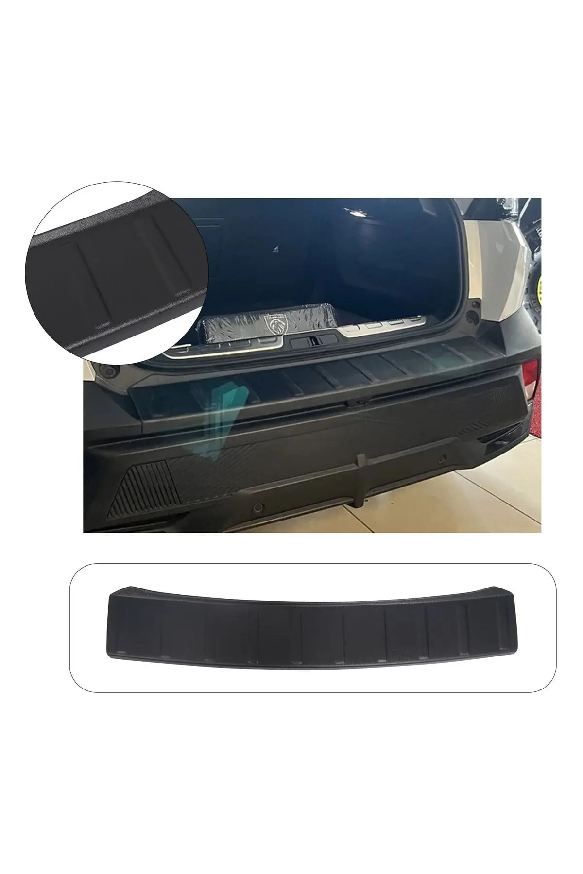 Peugeot 408 2022 ve Sonrası Uyumlu Arka Tampon Eşiği Koruma ABS Parlak Siyah (1)