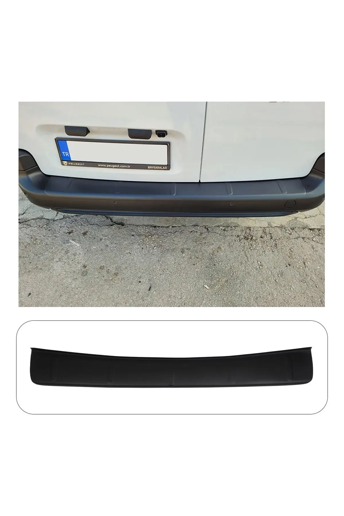 Peugeot Rifter 2019 ve Sonrası Uyumlu Arka Tampon Eşiği Koruma ABS Parlak Siyah (1)