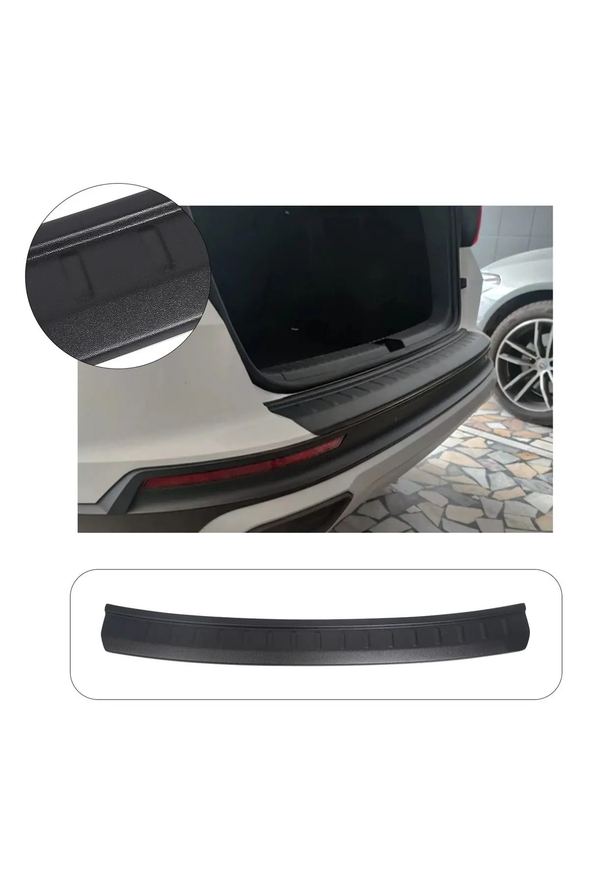 Seat Ateca 2016 ve Sonrası Uyumlu Arka Tampon Eşiği Koruma ABS Parlak Siyah (1)