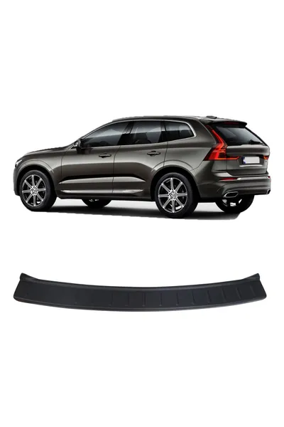 Volvo XC60 2017 ve Sonrası Uyumlu Arka Tampon Eşiği Koruma ABS Parlak Siyah