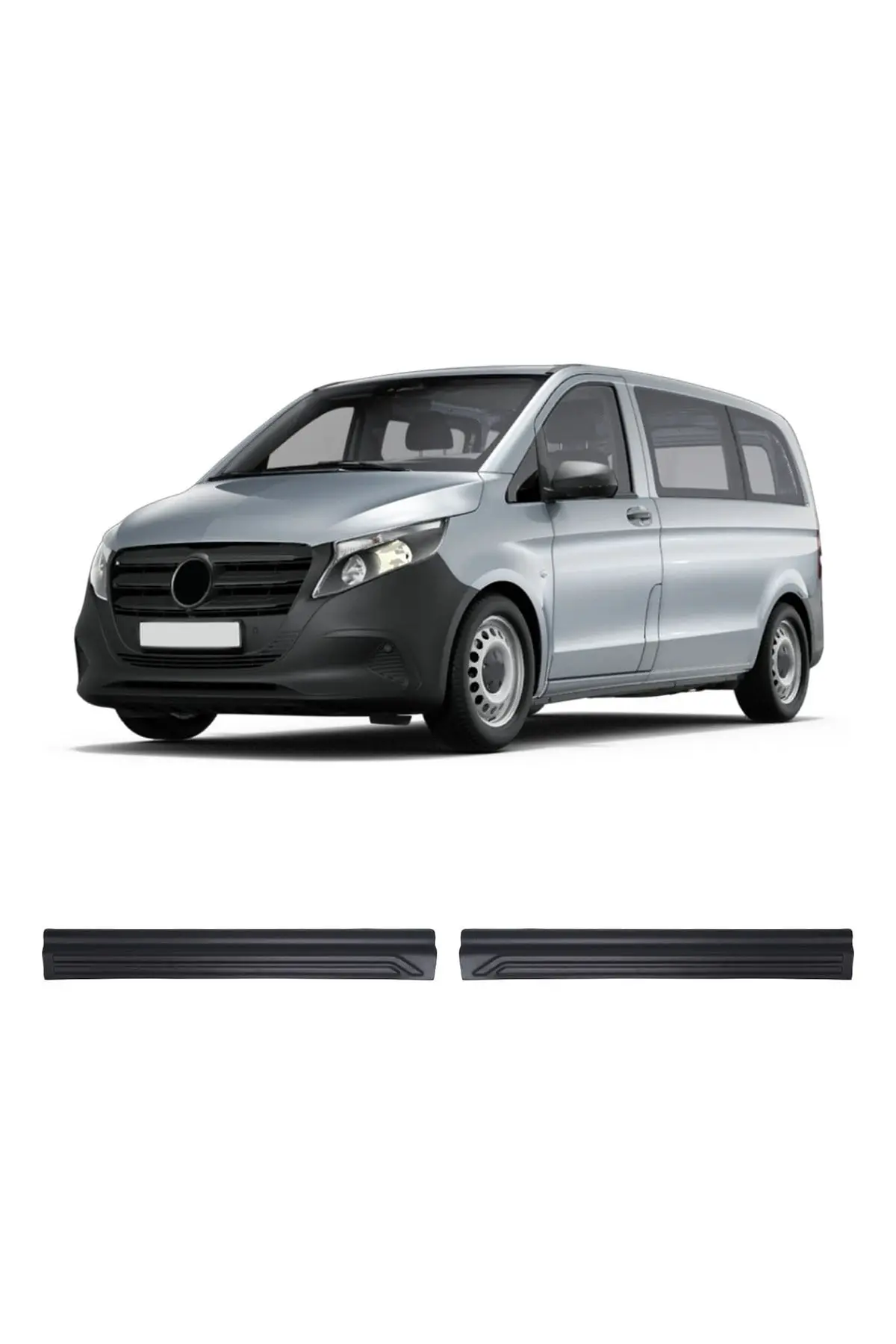 Mercedes-Benz Vito W447 2015-2020 Uyumlu Kapı Eşiği Koruma ABS 2 Parça Parlak Siyah (1)