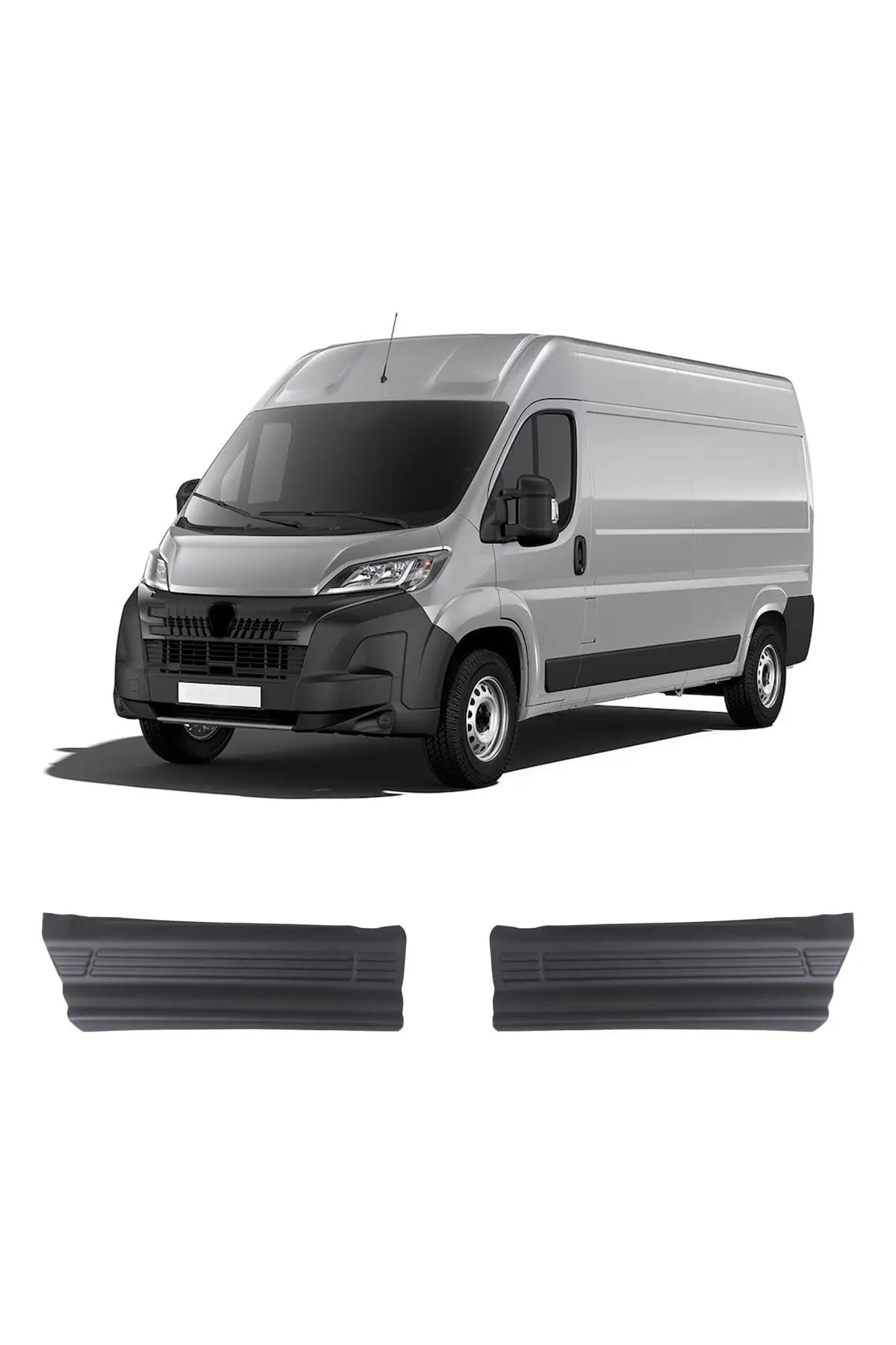 Peugeot Boxer 2006-2014 Uyumlu Kapı Eşiği Koruma ABS 2 Parça Parlak Siyah (1)