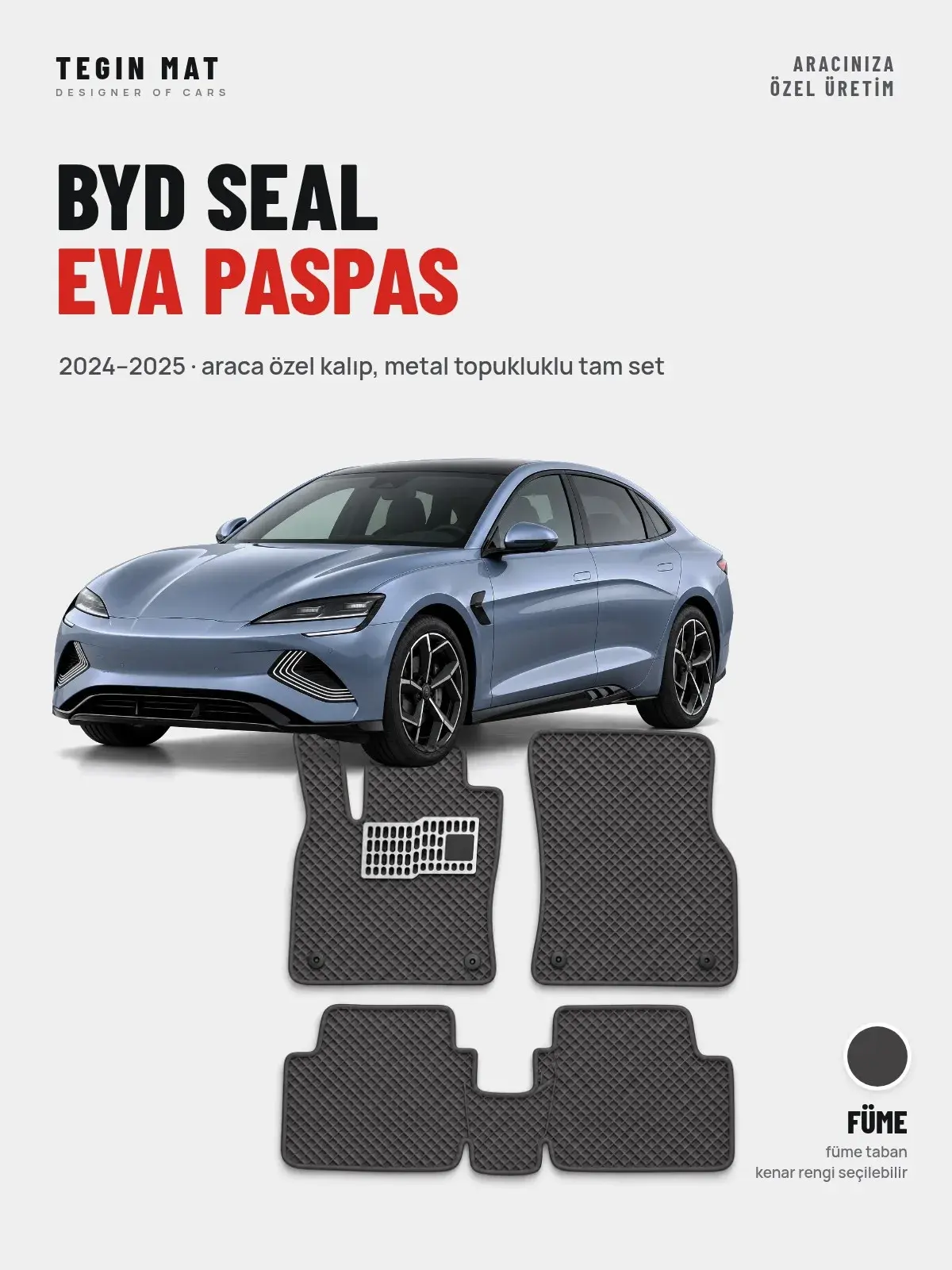 BYD Seal EVA Oto Paspas Tam Set (2024–2025) Füme – Araca Özel Kalıp (1)