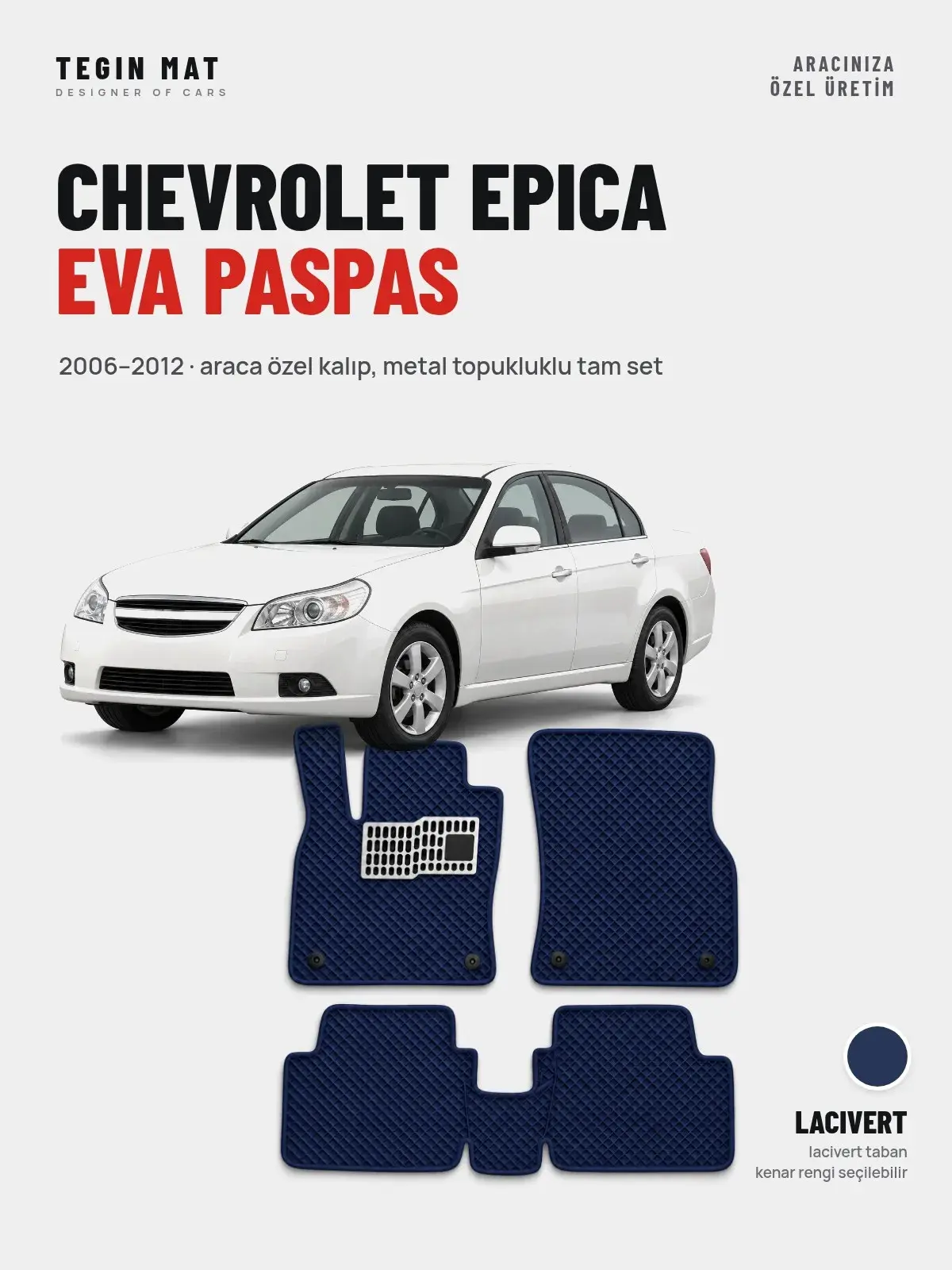 Chevrolet Epica EVA Oto Paspas Tam Set (2006–2012) Lacivert – Araca Özel Kalıp (1)