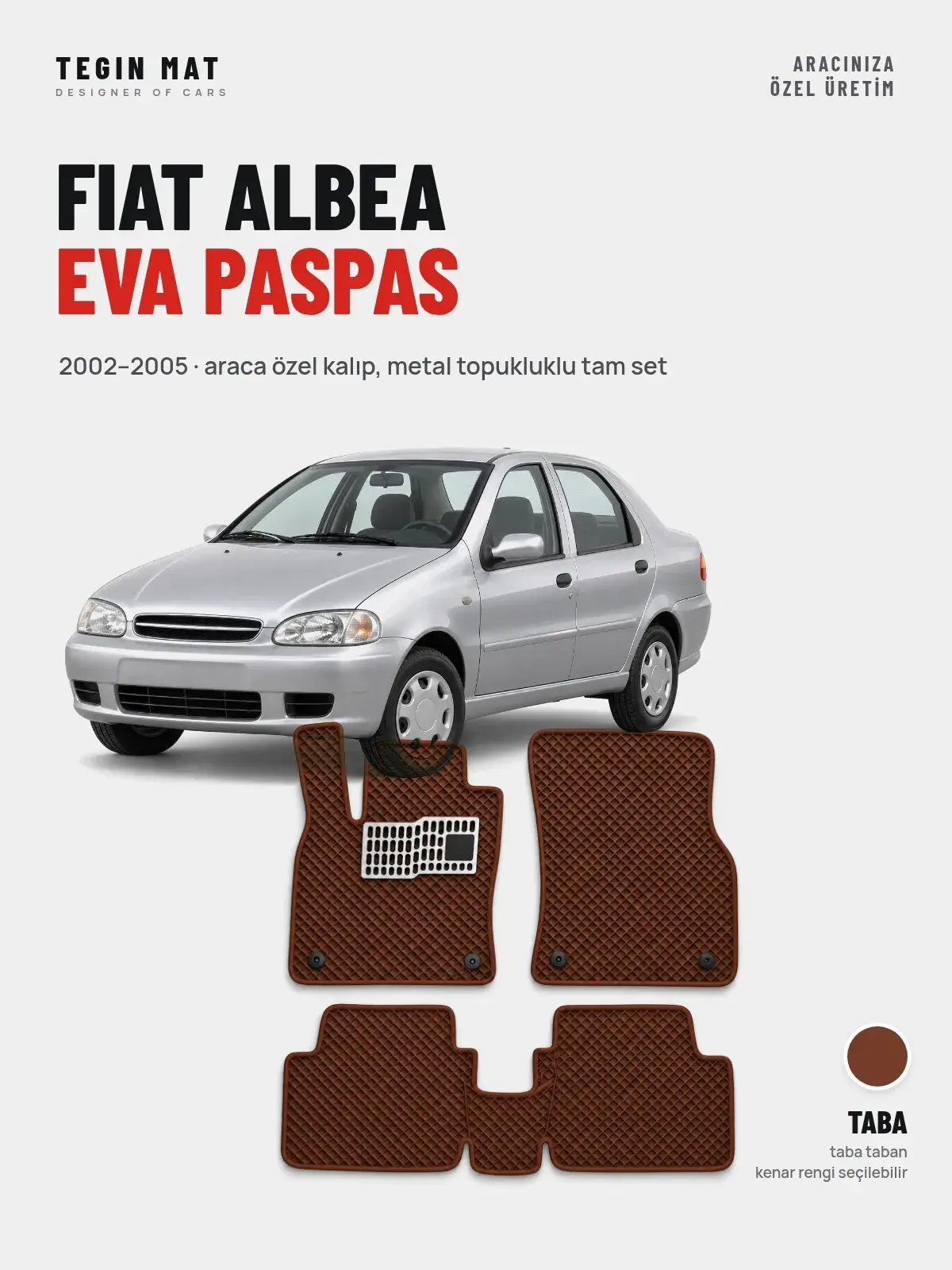 Fiat Albea EVA Oto Paspas Tam Set (2002–2005) Taba – Araca Özel Kalıp (1)