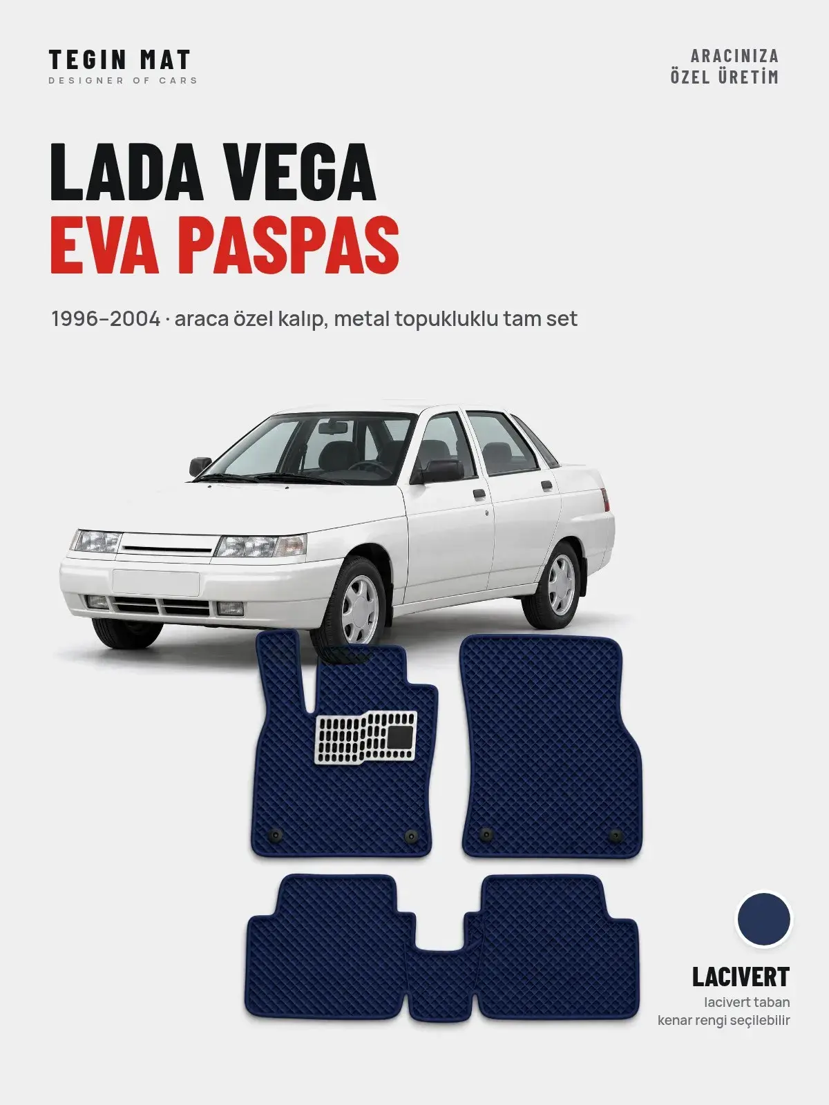 Lada Vega EVA Oto Paspas Tam Set (1996–2004) Lacivert – Araca Özel Kalıp (1)