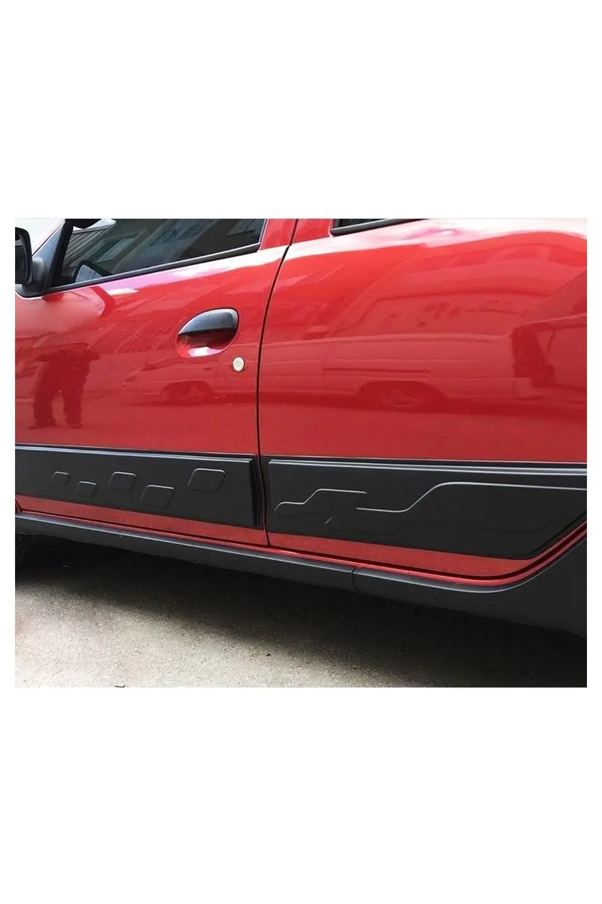 Dacia Sandero Stepway 2013-2020 Uyumlu Kapı Dodik Seti 4 Parça ABS Mat Siyah (1)