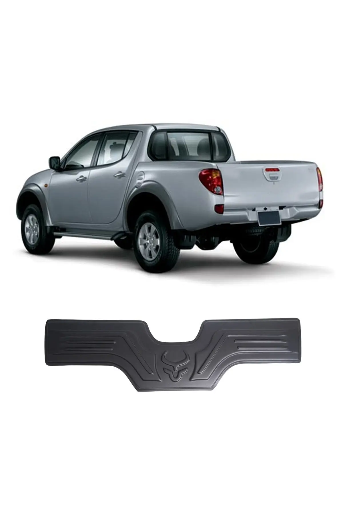 Mitsubishi L200 2007-2014 Uyumlu Arka Bagaj Kapağı Kaplaması 1 Parça ABS Mat Siyah (1)